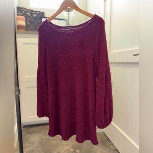 FORE Textured Burgundy Sweater